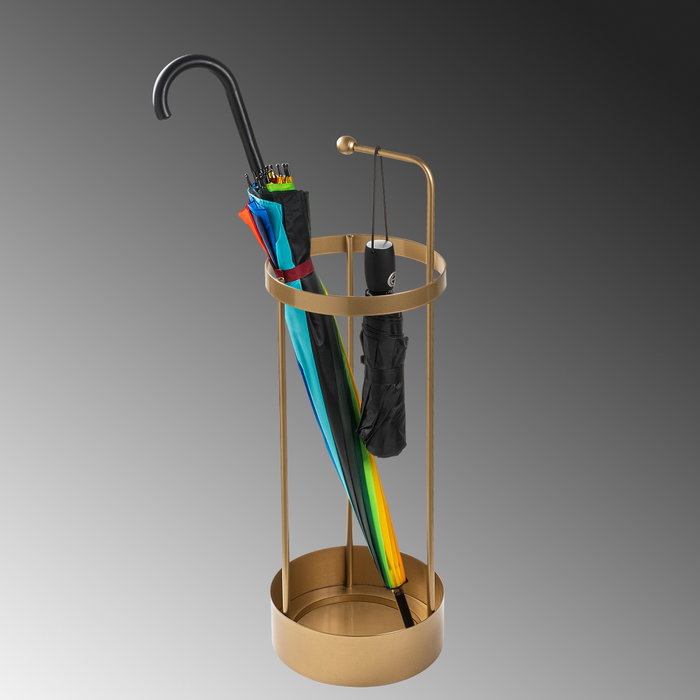 Aberto Design Paragüero Metálico Dorado